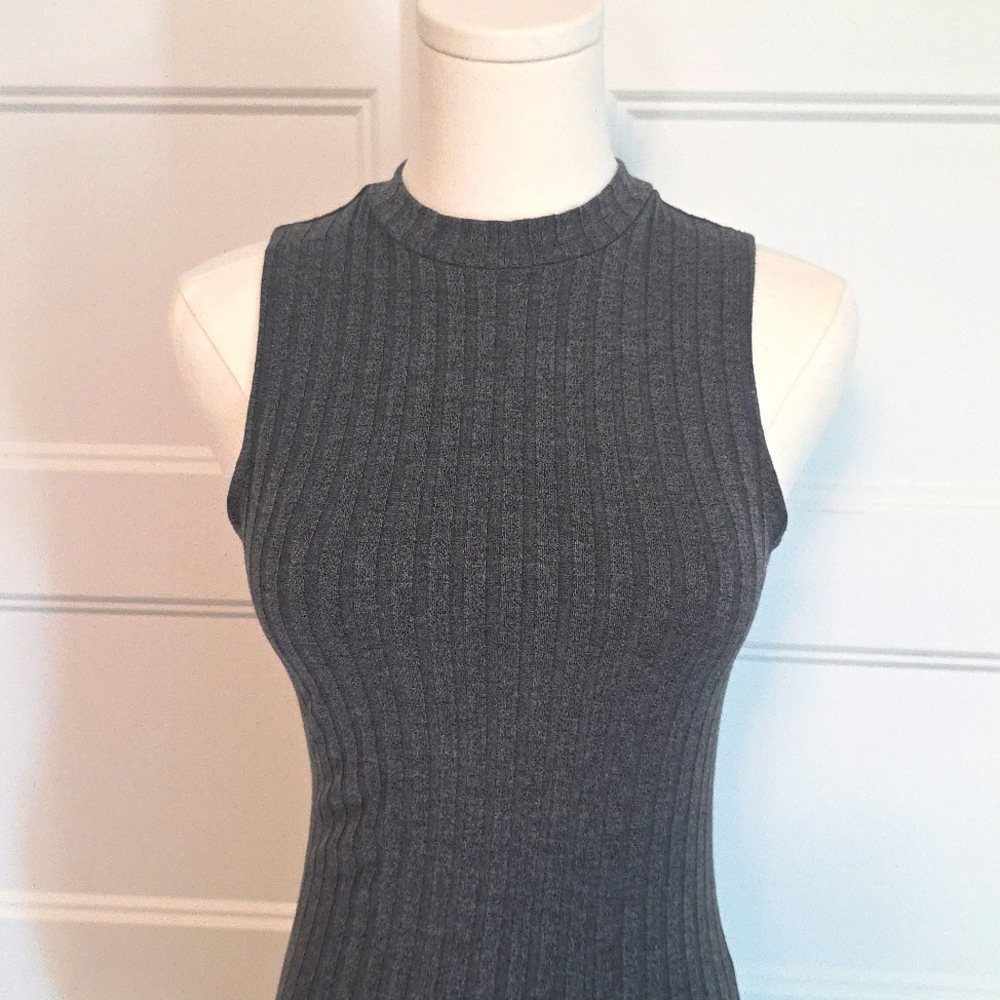 Forever 21 Charcoal Ribbed Dress - Picture 3 of 5